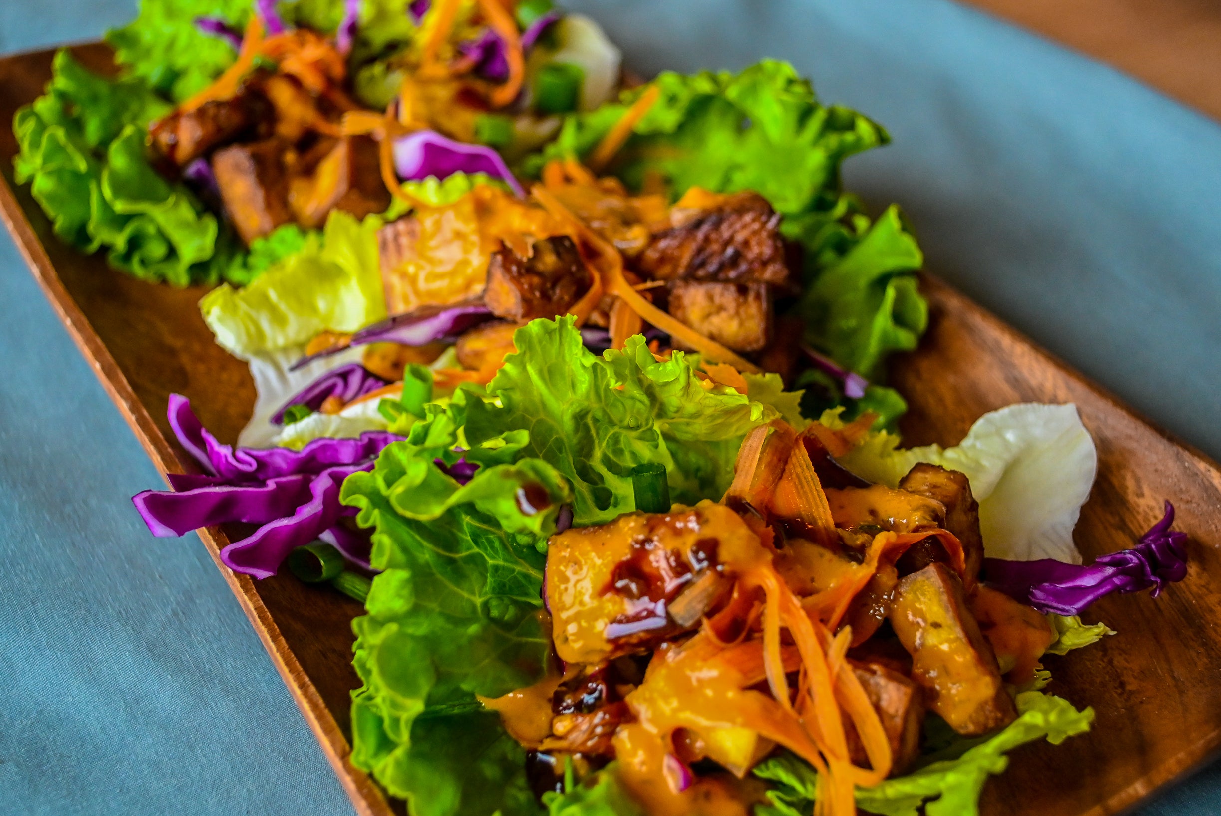 Spicy Tofu Lettuce Wraps