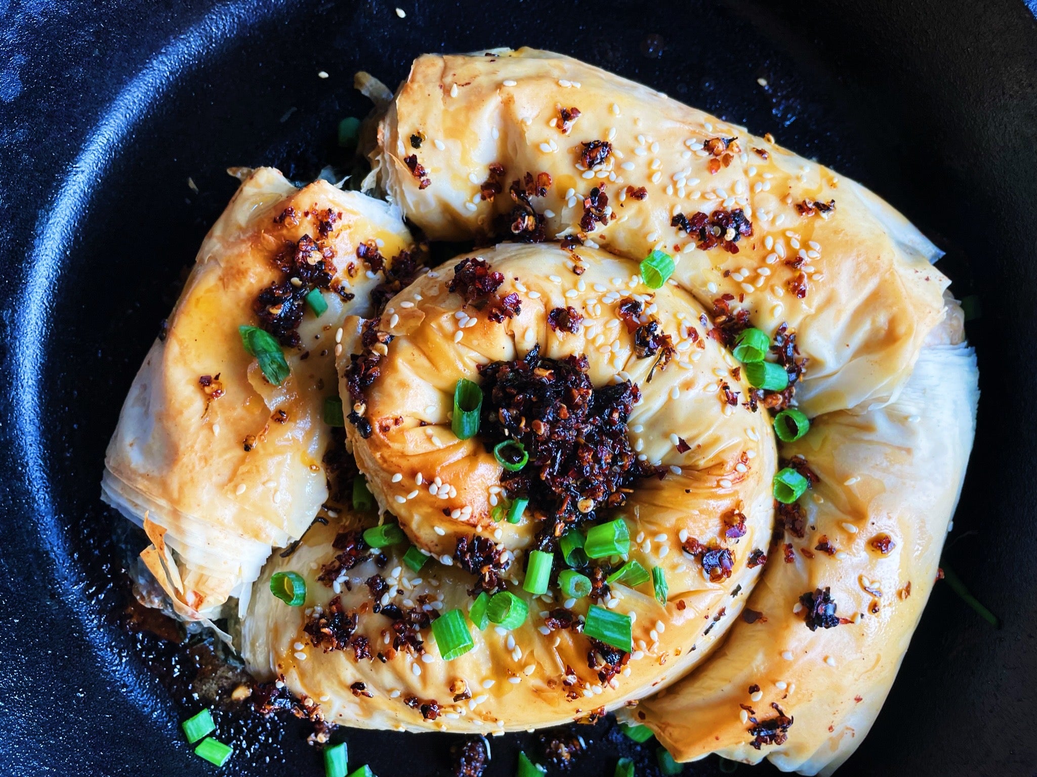 Kelp Chili Crisp Spanakopita Spiral Barnacle Foods